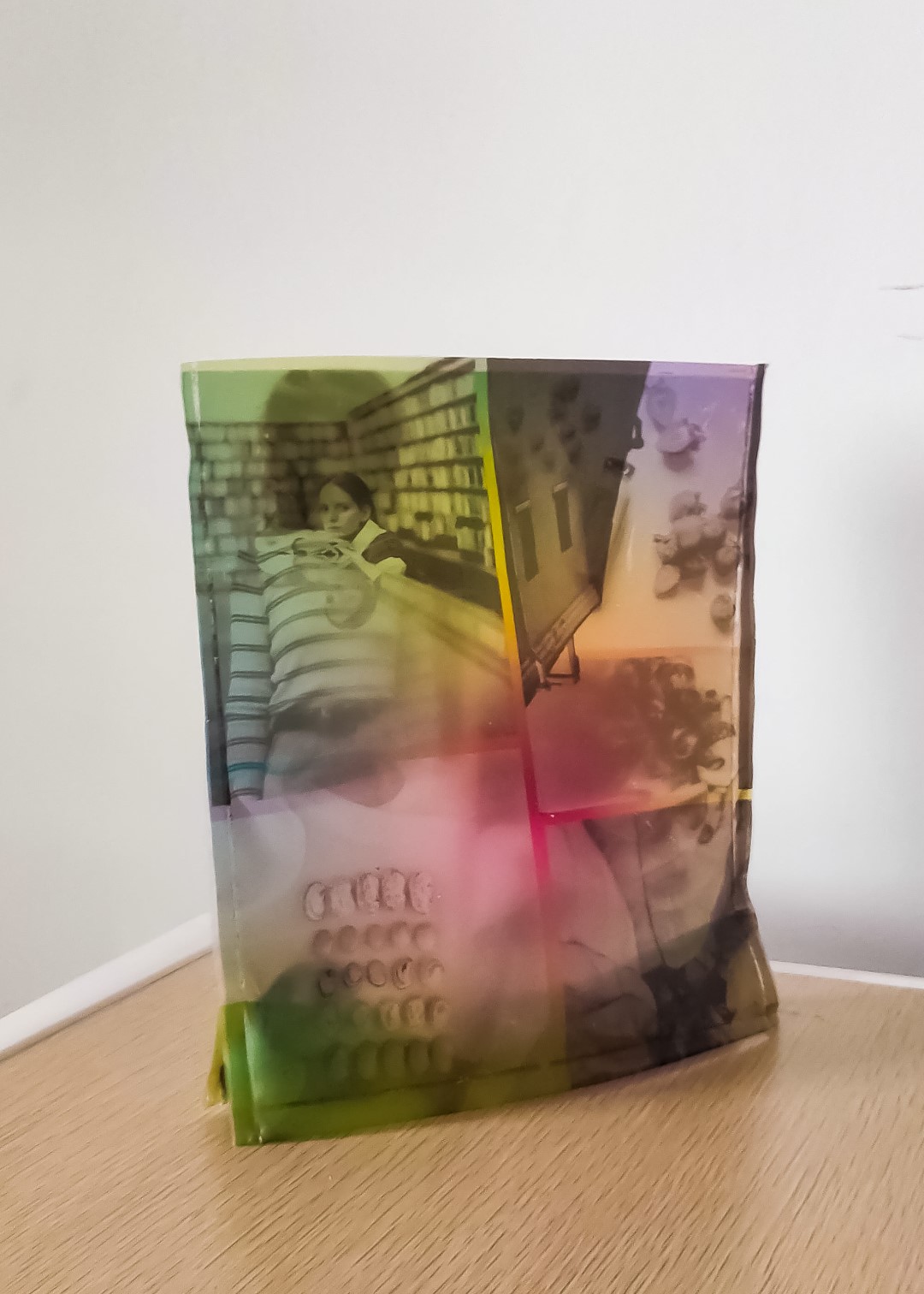 An example of the printed pouch, the first prototype of this sort made on campus